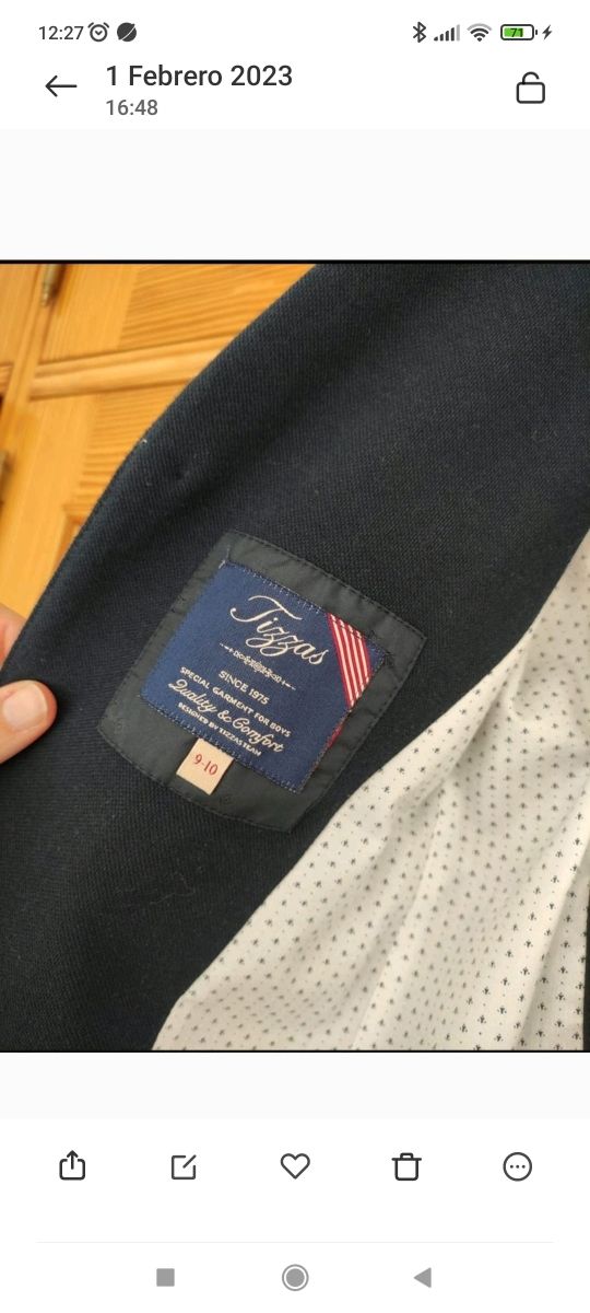 Traje comunión Tizas