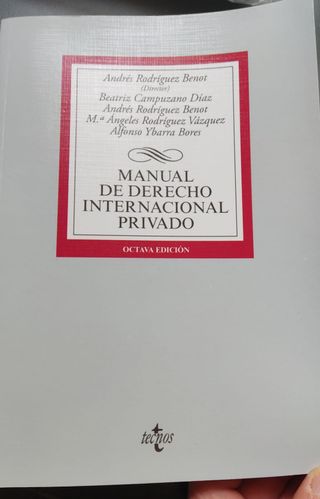 Manual de Derecho Internacional Privado, Tecnos