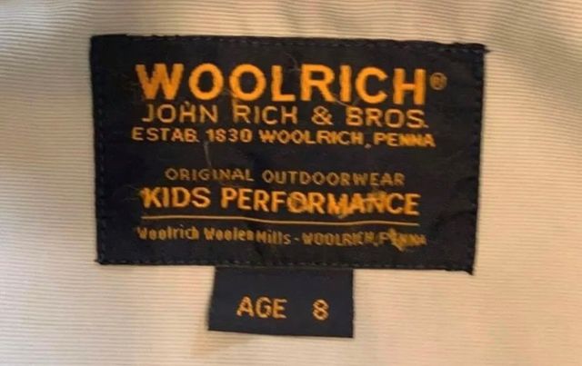 Giacca felpata Woolrich 8 anni