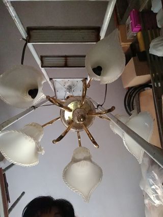 lampadario con 5 luci perfettamente funzionante