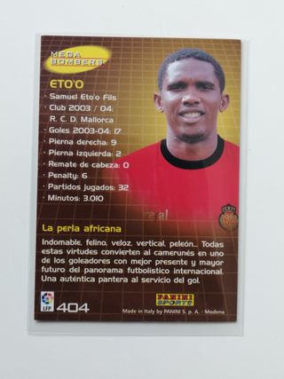 CROMO MEGACRACKS 2004 2005 MALLORCA Nº 404 ETO'O