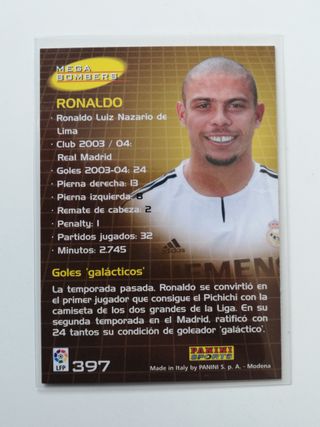 CROMO MEGACRACKS 2004 2005 MADRID Nº 397 RONALDO