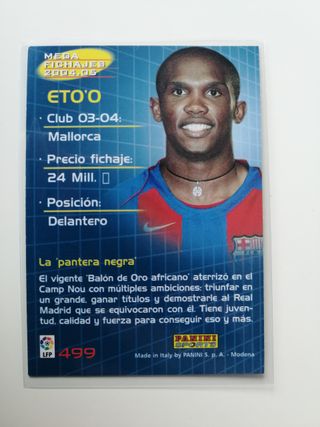 CROMO MEGACRACKS 2004 2005 BARCELONA Nº 499 ETO'O
