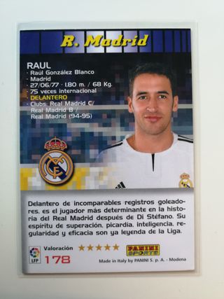 CROMO MEGACRACKS 2004 2005 MADRID Nº 178 RAÚL