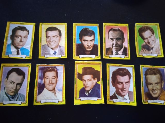 LOTE 10 cromos ESTRELLAS CINE años 50