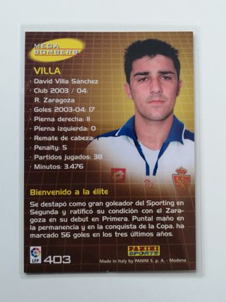 CROMO MEGACRACKS 2004 2005 ZARAGOZA Nº 403 VILLA