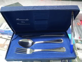 Juego individual cubiertos con estuche