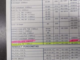 Disco embrague Renault 18, Fuego.