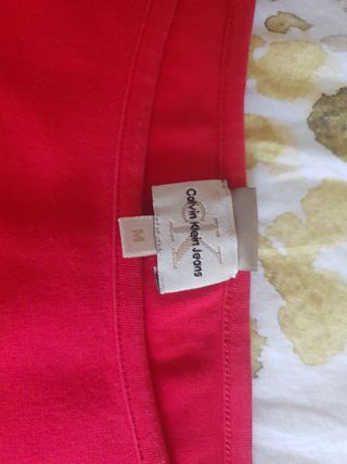 Calvin Klein Jeans t-shirt maniche 3/4 ,rosso