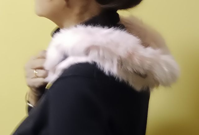 tiras capucha y cuello pelo natural