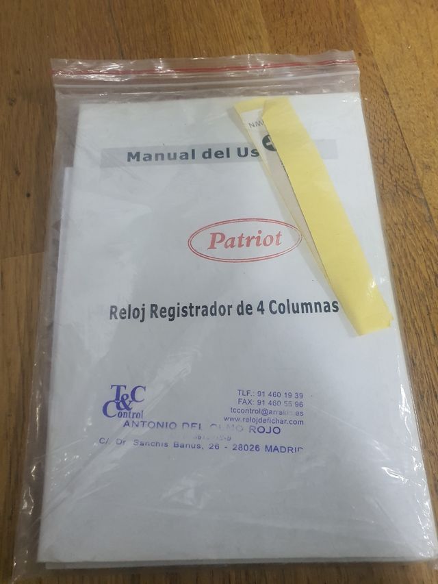 reloj de fichar control de asistencia