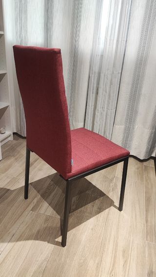 Una Silla PLANETA hogar salón comedor tela granate