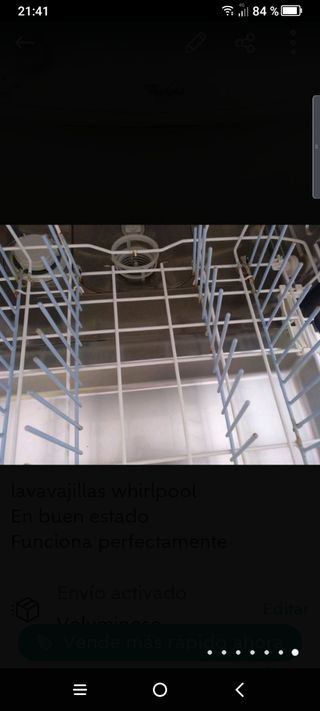 lavavajillas Whirlpool. En buen estado