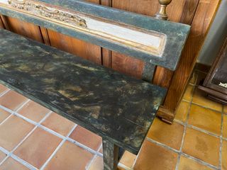 ANTIGUO BANCO EN MADERA DECORADA