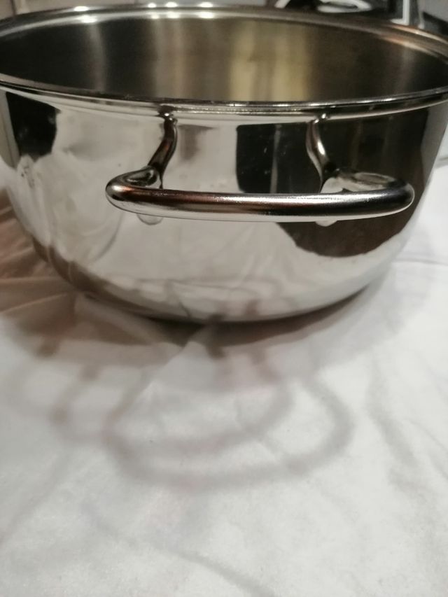 casseruola acciaio cm 26 con coperchio vetro