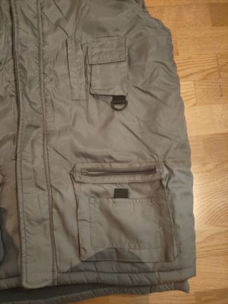 chaleco multibolsillo gris talla XL