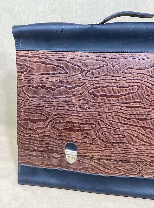 Carpeta Maletín Valija Vintage Paco Lobo Marrón