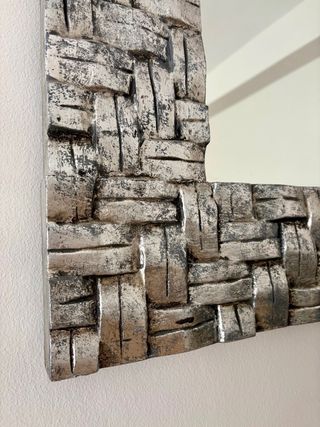 Vendo espejo decorativo plateado