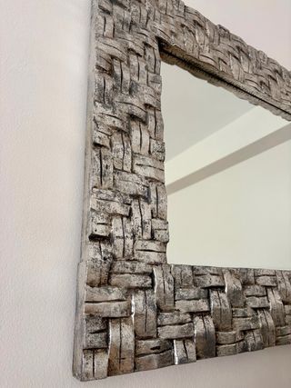 Vendo espejo decorativo plateado