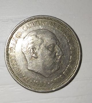 Moneda 5 pesetas 1957