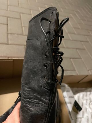 Stivali in pelle donna bambino stile da moto