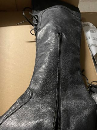 Stivali in pelle donna bambino stile da moto