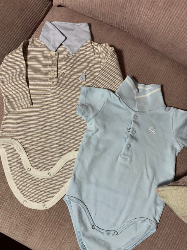 Bodys bebe Benetton tallas 1-3 y 3-6