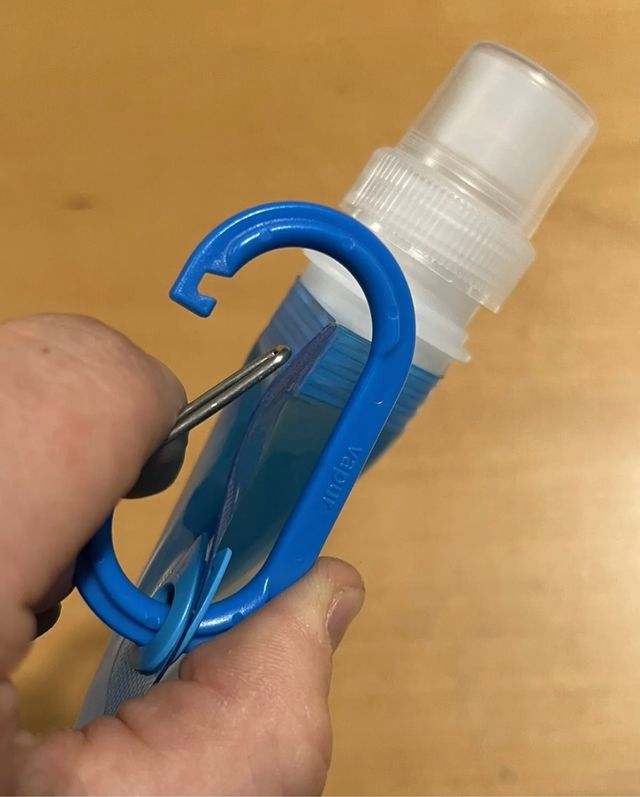 borraccia plastica nasa campeggio gancio