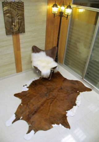 Alfombra piel de vaca 180 cm x 180 cm