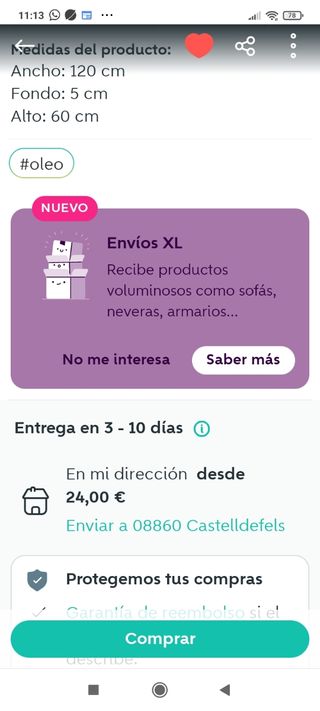 Precioso cuadro pintado a óleo