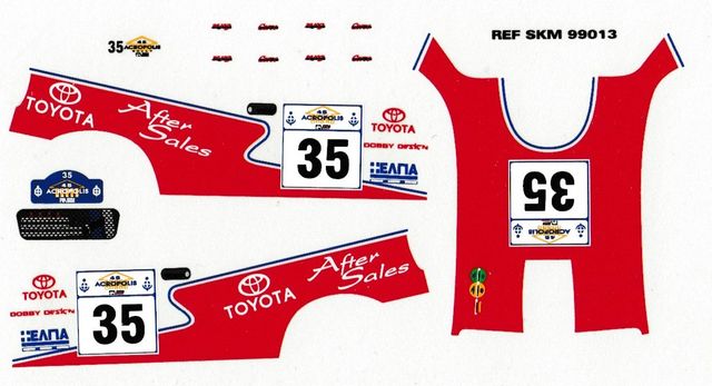 decals Rally Acropolis 1/43 - toyota Corolla  #35 