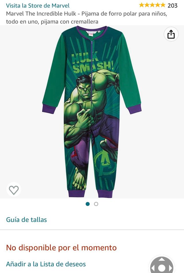 Pijama Polar Hulk 4 años