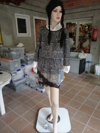 Vestido para disfraz de Miércoles Adams