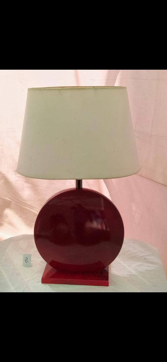 Lámpara de cerámica roja 2 ud