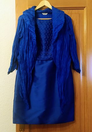 Vestido mujer fiesta con  chaqueta-Javier Simorra.