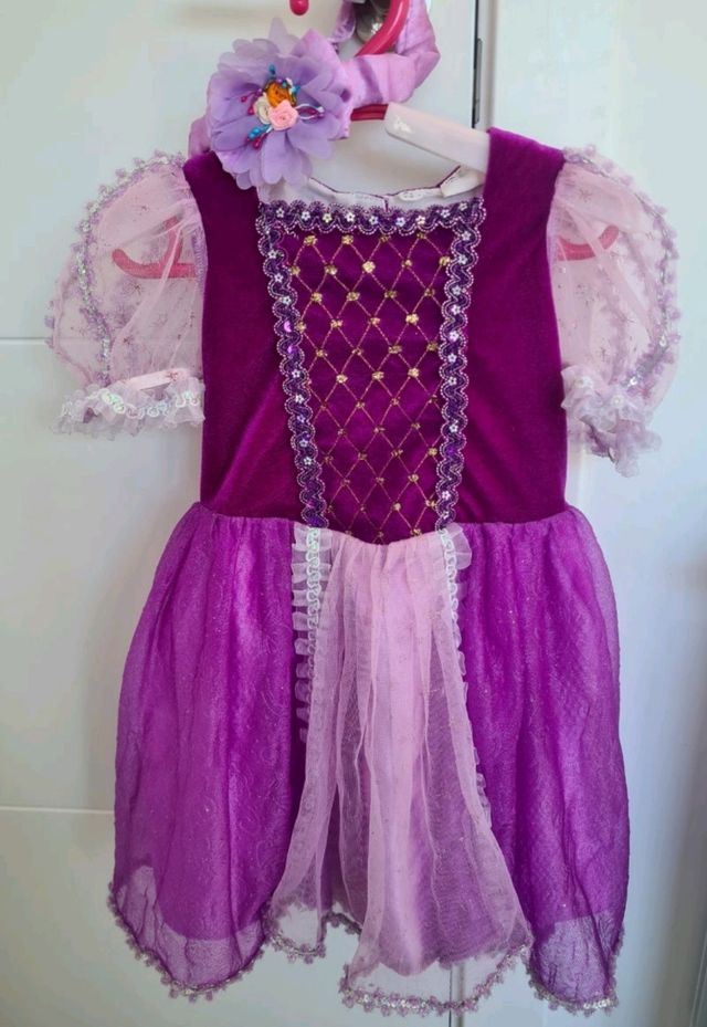 Disfraz vestido de Rapunzel niña 1-2 años