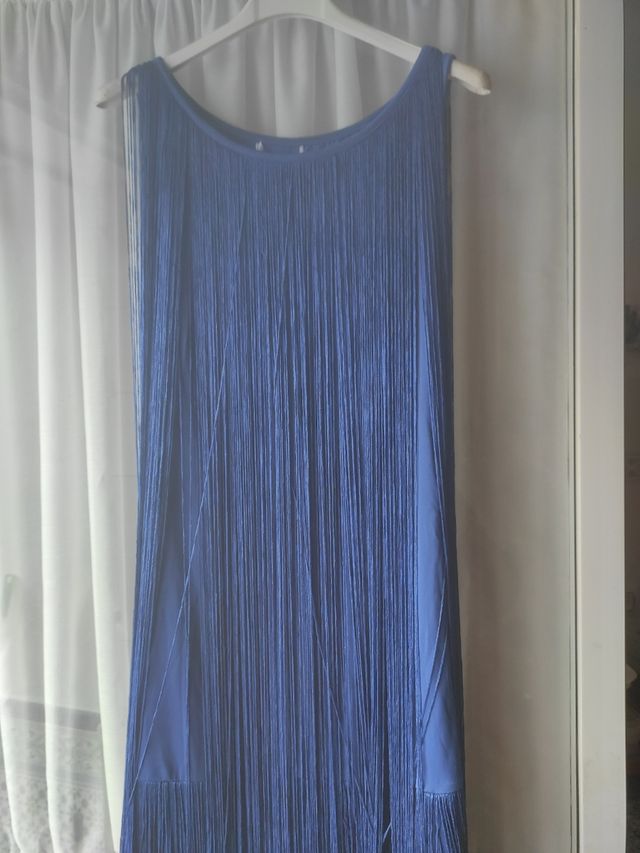 vestido de licra con flecos