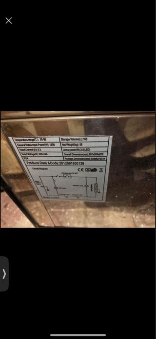 Vettinetta calda e vetrinetta fredda