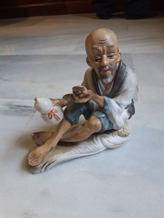 Pareja de ancianos, porcelana japonesa.