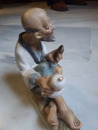 Pareja de ancianos, porcelana japonesa.