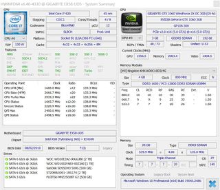 PC i7 20Gb RAM GTX1060 3Gb