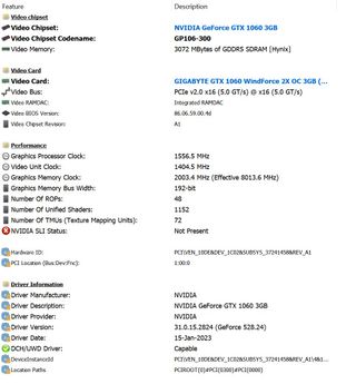 PC i7 20Gb RAM GTX1060 3Gb