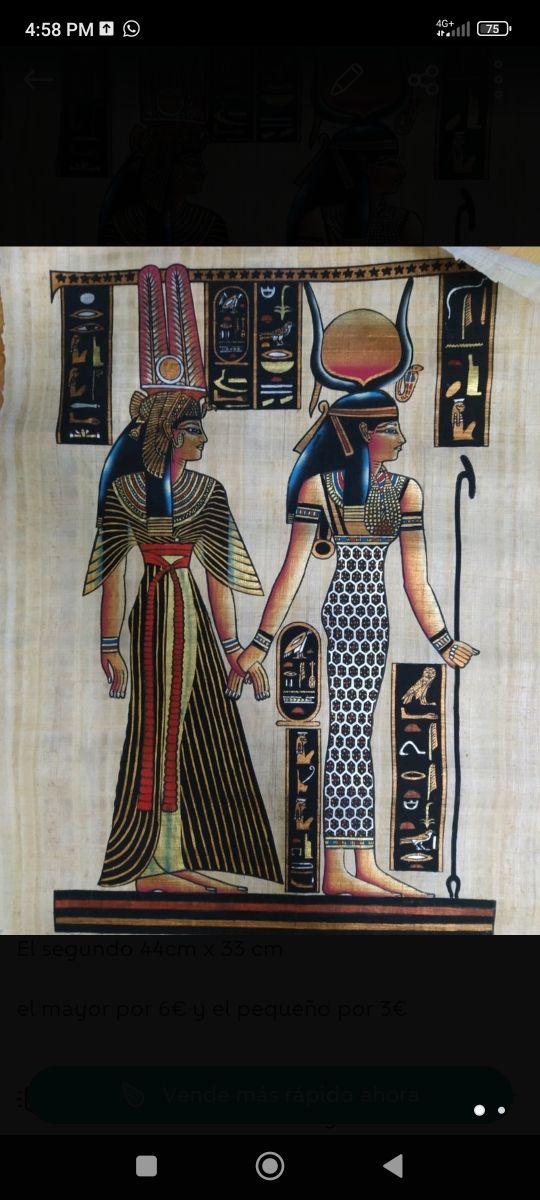 2 papiros traídos de Egipto
