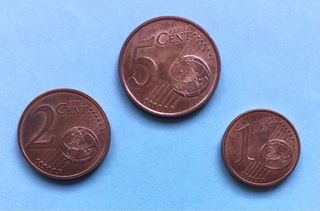 MONEDAS FRANCIA 1, 2, 5 CÉNT. DE EURO AÑO 1999