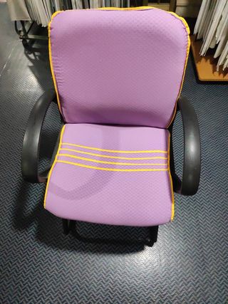 SILLA ESTUDIO,1 Amarilla y 1 Lila, no giratorias