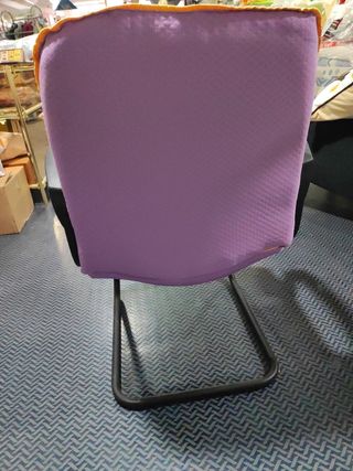 SILLA ESTUDIO,1 Amarilla y 1 Lila, no giratorias