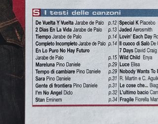 Jarabe de Palo Jovanotti Revista Italia Pau Donés