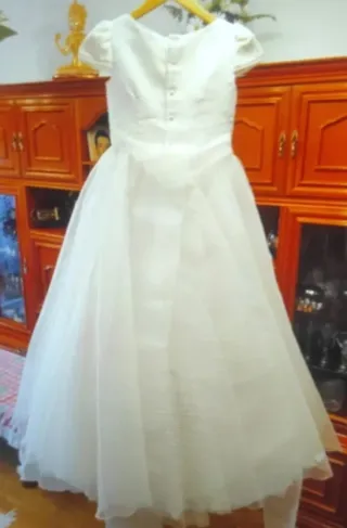 vendo vestido de comunión, con chaleco y diadema