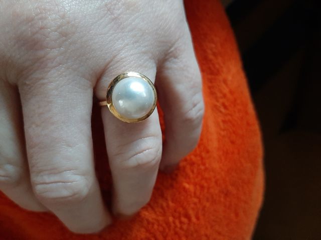 ANILLO Y PENDIENTES DE PERLA JAPONESA