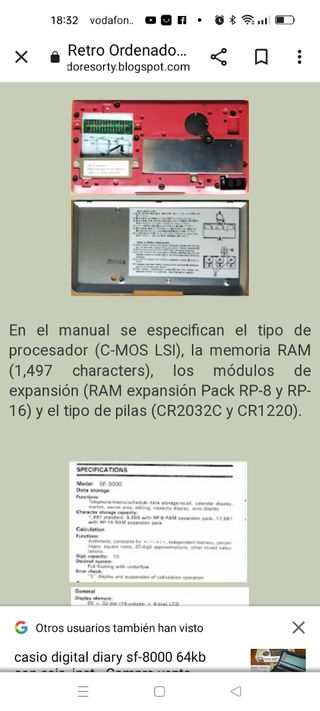 calculadora Casio SF 3000